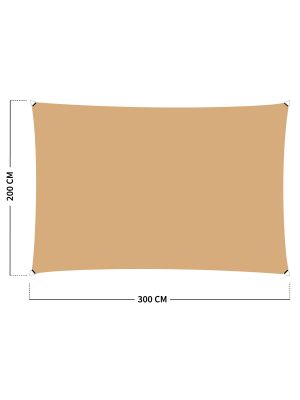 Schaduwdoek 230 Gr/m² - 2 x 3 M - Zand