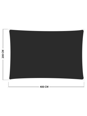 Schaduwdoek 230 Gr/m² - 2 x 4 M - Zwart