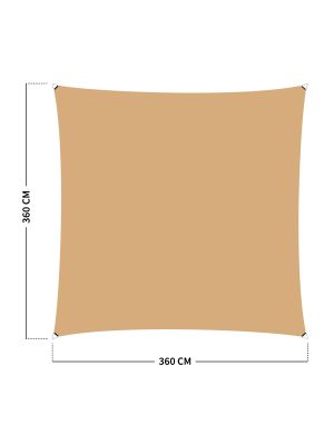Schaduwdoek 230 Gr/m² -  3.60 x 3.60 M - Zand