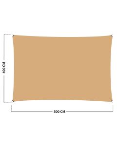 Schaduwdoek 320 Gr/m² - 4 x 5 M - Zand